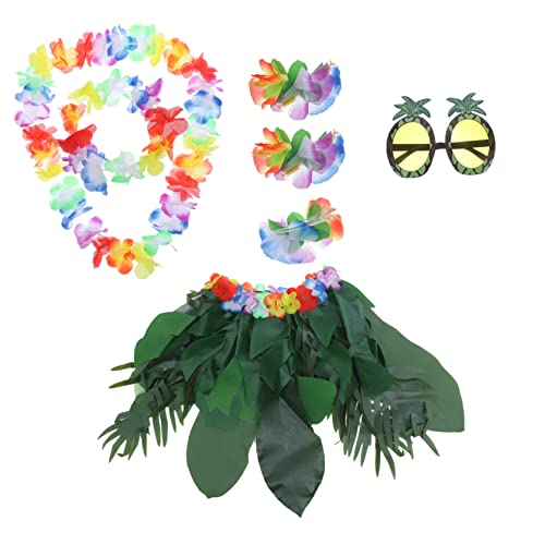 CALLARON 1 Satz Teiliges Kostüm mit Blättern Blumen und Ananas Sonnenbrille für Damen Luau Partydekoration und Tanzrock für Unvergessliche Feiern CALLARON 1 Satz Teiliges Kostüm mit Blättern Blumen und Ananas Sonnenbrille für Damen Luau Partydekoration und Tanzrock für Unvergessliche Feiern von CALLARON