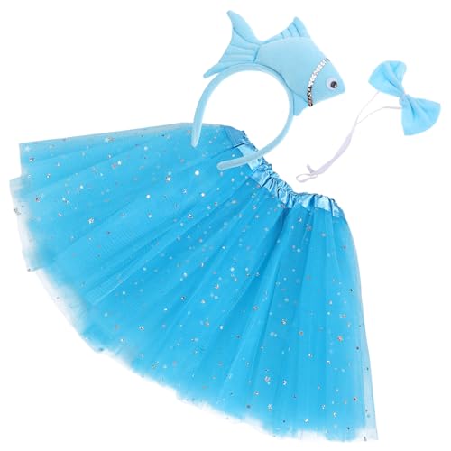 CALLARON 1 Satz Tier Kostümset für Plüsch Haarreif und Tüllrock Blau mit Goldfisch Design für Halloween Partys und Rollenspiele Fördert Kreativität und Komfort CALLARON 1 Satz Tier Kostümset für Plüsch Haarreif und Tüllrock Blau mit Goldfisch Design für Halloween Partys und Rollenspiele Fördert Kreativität und Komfort von CALLARON