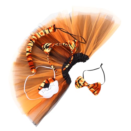 CALLARON 1 Satz Tierkostüm Set für Tiger Tutu Rock Haarreifen Nase und für Halloween Karneval Fasching und Kostümpartys Langlebig und CALLARON 1 Satz Tierkostüm Set für Tiger Tutu Rock Haarreifen Nase und für Halloween Karneval Fasching und Kostümpartys Langlebig und von CALLARON