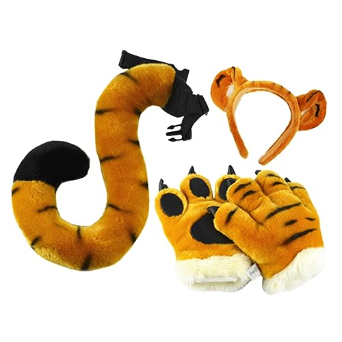 CALLARON 1 Satz Tiger-Stirnband-Set Zirkuskostüm Junge Tiger Kostümzubehör Tigerkostüm Tigerkostüm für Dschungeltier-Stirnbänder Tierkostüme PP Baumwolle CALLARON 1 Satz Tiger-Stirnband-Set Zirkuskostüm Junge Tiger Kostümzubehör Tigerkostüm Tigerkostüm für Dschungeltier-Stirnbänder Tierkostüme PP Baumwolle von CALLARON