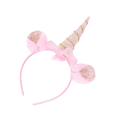 CALLARON 1 Stück Einhorn Stirnband Tiara Für Party-kopfbedeckung Geburtstagsfeierdekorationen Einhorn-partyzubehör Einhorn-cosplay-stirnbänder Haarzubehör Rosa Stoff CALLARON 1 Stück Einhorn Stirnband Tiara Für Party-kopfbedeckung Geburtstagsfeierdekorationen Einhorn-partyzubehör Einhorn-cosplay-stirnbänder Haarzubehör Rosa Stoff von CALLARON