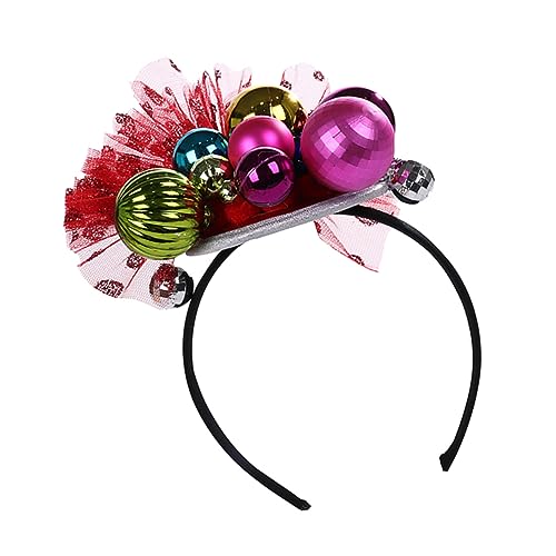 CALLARON 1 Stück Funky Neujahrs Haarband mit Bunten Kugeln und Glocken Lustiges Haaraccessoire für Silvester Weihnachts und Kostümpartys Zufällige Farbe Zufällige Farbe von CALLARON