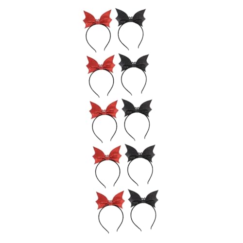 CALLARON 10 Stück Halloween Fledermaus Haarreif Teiliges Schwarzer und Roter Glitzer Bat Headband für Halloween Cosplay Party Kostüm Zubehör für Damen und Herren CALLARON 10 Stück Halloween Fledermaus Haarreif Teiliges Schwarzer und Roter Glitzer Bat Headband für Halloween Cosplay Party Kostüm Zubehör für Damen und Herren von CALLARON