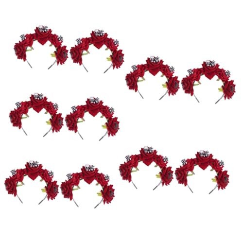 CALLARON 10 Stück Halloween Haarreifen mit Samt Rosenblüten und Schädelmotiv Leichte Haarbänder für Kostümparty Karneval Maskerade und Cosplay Bequem und Dekorativ CALLARON 10 Stück Halloween Haarreifen mit Samt Rosenblüten und Schädelmotiv Leichte Haarbänder für Kostümparty Karneval Maskerade und Cosplay Bequem und Dekorativ von CALLARON