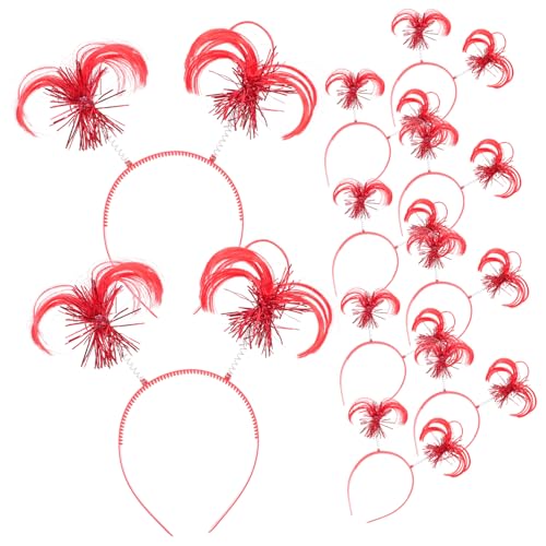 CALLARON 10 Stück Teiliges Party Haarband Niedliche und Cosplay Haarreifen für Rote Stirnbänder als Festliche Kopfbedeckung für Kostümpartys Karneval und Weihnachtsfeiern von CALLARON