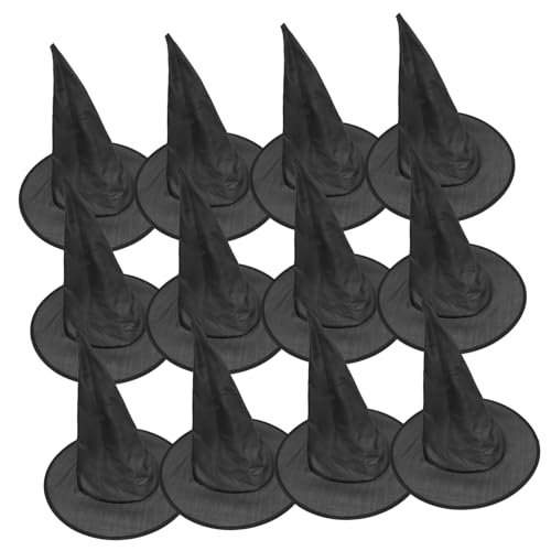 CALLARON 12 Stück Hexenhüte für Halloween Leichte und Bequeme Hexenheaddresses für Partys Cosplay und Besondere Anlässe Spaß für Jede Feier von CALLARON