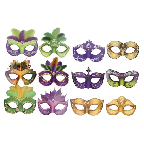CALLARON 12 Stück Teiliges Set Papiermasken für Karneval Maskerade Bälle Geburtstagsfeiern und Cosplay Dekorative Halbmaske für Kreative DIY Projekte und Langlebig CALLARON 12 Stück Teiliges Set Papiermasken für Karneval Maskerade Bälle Geburtstagsfeiern und Cosplay Dekorative Halbmaske für Kreative DIY Projekte und Langlebig von CALLARON