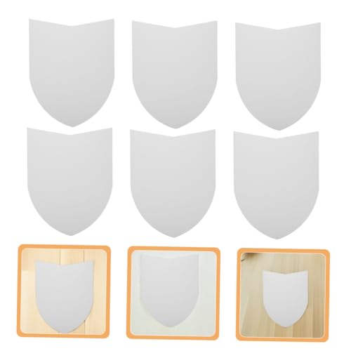 CALLARON 15 Stück Teiliges Blanko Papierschild für Handliche Weiße Bastel Schilde zum Bemalen und Gestalten Kindgerechte DIY Kreativspielzeuge für Rollenspiele Partys und Schulaktivitäten von CALLARON