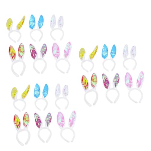CALLARON 18 Stück Teiliges Hasenohren Haarreif für Mädchen Fluoreszierende Bunny Stirnbänder Rot Blau Gelb und Weiß Leichtes Halloween Kostüm Zubehör für Karneval Party und Festtage CALLARON 18 Stück Teiliges Hasenohren Haarreif für Mädchen Fluoreszierende Bunny Stirnbänder Rot Blau Gelb und Weiß Leichtes Halloween Kostüm Zubehör für Karneval Party und Festtage von CALLARON