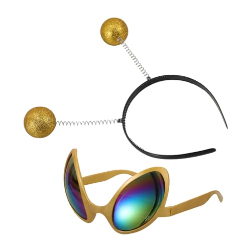 CALLARON 1Satz Haarband mit Sonnenbrille Lustige Cosplay Requisiten für Parties Kreatives Zubehör für Halloween Festivals Besondere Anlässe Teiliges Set von CALLARON