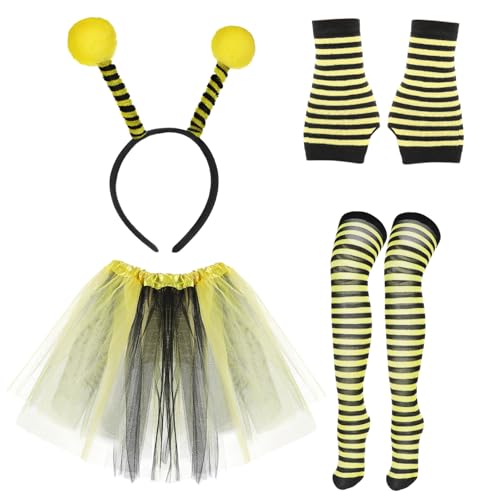 CALLARON 1Satz Bienenkostüm Damen Tutu Rock Bienenstirnband Für Halloween Cosplay Karneval Elegantes Design Bequemes Vielseitig Einsetzbar CALLARON 1Satz Bienenkostüm Damen Tutu Rock Bienenstirnband Für Halloween Cosplay Karneval Elegantes Design Bequemes Vielseitig Einsetzbar von CALLARON