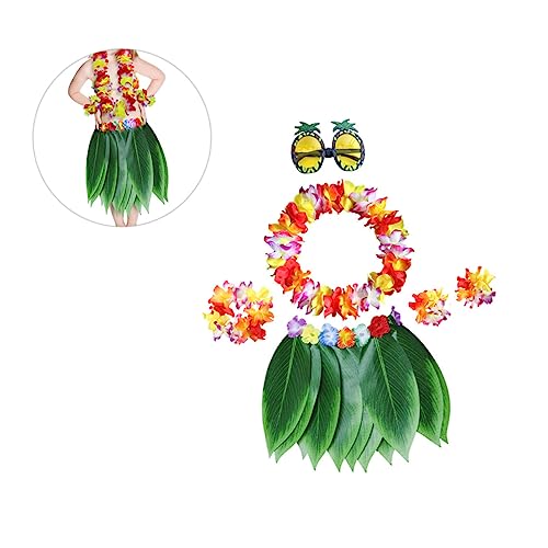 CALLARON 1Satz Hawaiianisches Kostüm Set für Teiliges Set mit Blattrock Ananasbrille Armbändern Stirnband Luau Partys Tropische Mottopartys CALLARON 1Satz Hawaiianisches Kostüm Set für Teiliges Set mit Blattrock Ananasbrille Armbändern Stirnband Luau Partys Tropische Mottopartys von CALLARON