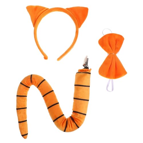CALLARON 1Satz Katzenkostüm Set Für Teiliges Cosplay Set Mit Katzenohren Haarreif Katzenschwanz Für Partys Halloween Kreative Rollenspiele Sicher von CALLARON