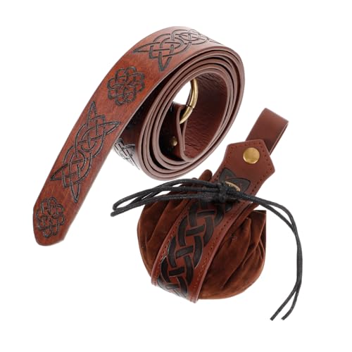 CALLARON 1Satz Mittelalterliches Gürtelset mit Retro für Cosplay PU Perfektes Zubehör für Renaissance für Rollenspiele Festlichkeiten CALLARON 1Satz Mittelalterliches Gürtelset mit Retro für Cosplay PU Perfektes Zubehör für Renaissance für Rollenspiele Festlichkeiten von CALLARON