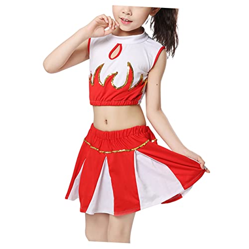 CALLARON 1Satz Stylische Cheerleader Uniform für Leistungskostüm für Tanzaufführungen Mehrzweck Kinderkostüm für Partys Rollenspiele CALLARON 1Satz Stylische Cheerleader Uniform für Leistungskostüm für Tanzaufführungen Mehrzweck Kinderkostüm für Partys Rollenspiele von CALLARON