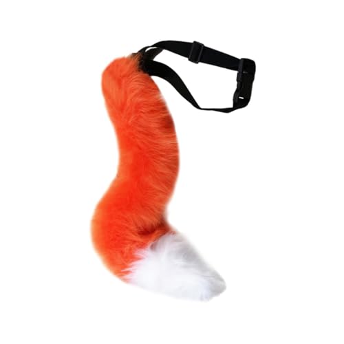 CALLARON 1stk Faux-pelz Fox-kostüm-endstück Halloween Kostüm Tier Cosplay Tierplüschschwanz Echter Pelzfuchsschwanz Kuscheltier Kind Europäisch Und Amerikanisch Kunstpelz von CALLARON
