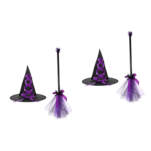 CALLARON 2 Sätze Halloween Hexenhut und Zauberbesen Set Hexenhut Broom Kit für Kostüm Party Langlebiges Hexen Accessoire für Halloween Themen und Fotoprop Geeignet für Karneval und CALLARON 2 Sätze Halloween Hexenhut und Zauberbesen Set Hexenhut Broom Kit für Kostüm Party Langlebiges Hexen Accessoire für Halloween Themen und Fotoprop Geeignet für Karneval und von CALLARON