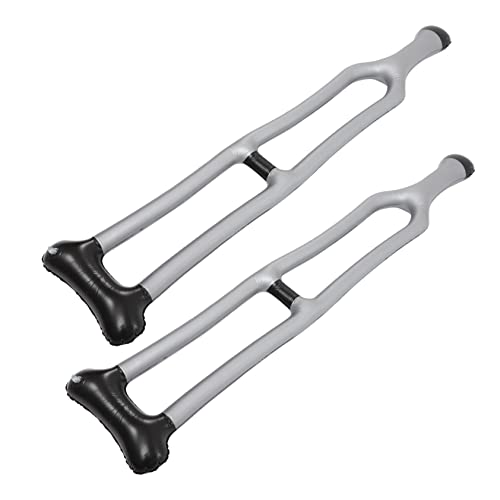 CALLARON 2 Stück Aufblasbare Krücken Spielzeug PVC Gehstock Requisite für Kostümparty Falscher Gehwagen für Erwachsene Lustige Cosplay Zubehör von CALLARON