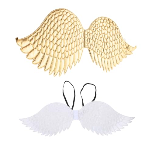 CALLARON 2 Stück Engelsflügel Kostüm Accessoires für Mädchen für Valentinstag Halloween und Weihnachtsfeiern Leicht und für Cosplay und Bühnenaufführungen von CALLARON