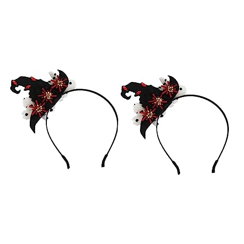 CALLARON 2 Stück Halloween Haarreif Zauberer Hut Design Bequem Hautfreundlich Langlebiges Halloween Kostüm Zubehör Leicht für Party Dekoration CALLARON 2 Stück Halloween Haarreif Zauberer Hut Design Bequem Hautfreundlich Langlebiges Halloween Kostüm Zubehör Leicht für Party Dekoration von CALLARON