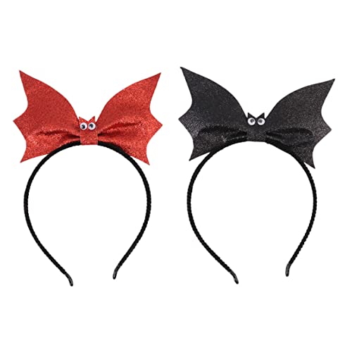CALLARON 2 Stück Halloween Haarschmuck mit Fledermausdesign Kreative Haarschleifen für Halloween Partys Cosplay und Fotografie Leicht und Bequem für Kostüm Event von CALLARON