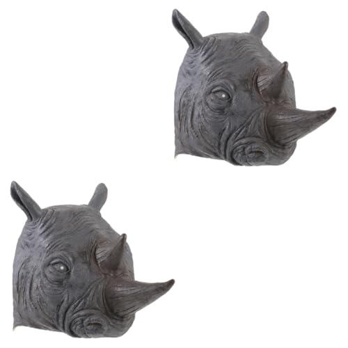 CALLARON 2 Stück Halloween Horrormaske Rhino Kopfmaske Langlebigem Lebensecht und Gruselig Leichte Kopfbedeckung für Halloween Party Cosplay Events und Foto Requisiten Unisex Geeignet CALLARON 2 Stück Halloween Horrormaske Rhino Kopfmaske Langlebigem Lebensecht und Gruselig Leichte Kopfbedeckung für Halloween Party Cosplay Events und Foto Requisiten Unisex Geeignet von CALLARON
