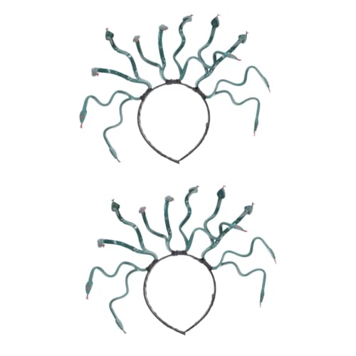 CALLARON 2 Stück Halloween Kopfschmuck Schlangenform aus Grün Medusa Style Haarschmuck für Damen Mädchen Komfortabel und Auffällig als Kostüm Zubehör für Fasching und Halloween Partys CALLARON 2 Stück Halloween Kopfschmuck Schlangenform aus Grün Medusa Style Haarschmuck für Damen Mädchen Komfortabel und Auffällig als Kostüm Zubehör für Fasching und Halloween Partys von CALLARON