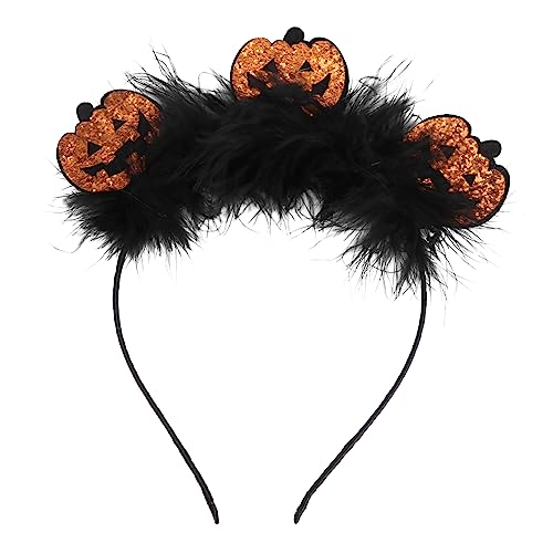 CALLARON 2 Stück Halloween Stirnband Glitzer Kürbis Haarreif Einzigartiges Kostüm Accessoire für Karneval Maskerade Party Cosplay Langlebiges Material für Halloween Party Haardekor von CALLARON
