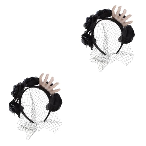CALLARON 2 Stück Halloween Stirnband mit Realistischer Rosen Dekoration Leichter Langlebiger Kopfschmuck für Halloween Cosplay Party Komfortabel und Auffällig für Damen und Mädchen CALLARON 2 Stück Halloween Stirnband mit Realistischer Rosen Dekoration Leichter Langlebiger Kopfschmuck für Halloween Cosplay Party Komfortabel und Auffällig für Damen und Mädchen von CALLARON