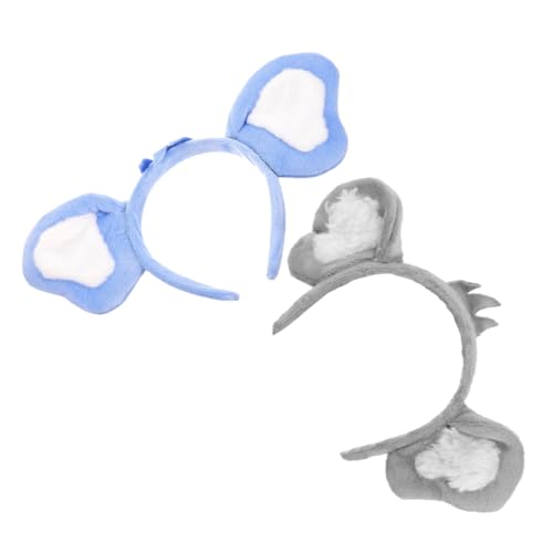 CALLARON 2 Stück Koala Stirnband Koala Haarbänder Tier Party Stirnbänder Koala Party Gastgeschenke Tier Kopfbedeckung Koala Kostüm Zubehör Tier Ohr Stirnbänder Flauschiges von CALLARON