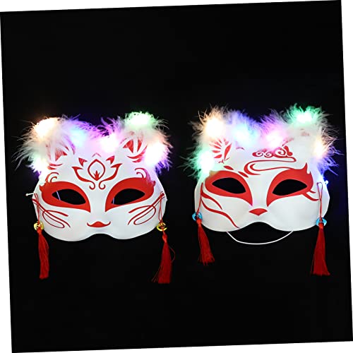 CALLARON 2 Stück Leuchtende Fuchs Halbmaske Masquerade Maske für Kostümpartys Cosplay und Halloween Tiermasken Zubehör für Unvergessliche Auftritte CALLARON 2 Stück Leuchtende Fuchs Halbmaske Masquerade Maske für Kostümpartys Cosplay und Halloween Tiermasken Zubehör für Unvergessliche Auftritte von CALLARON