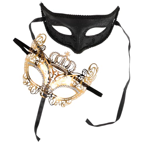 CALLARON 2 Stück Metall Halbgesichtsmaske für Halloween Party Maskerade Cosplay Maske für Frauen für Karneval und Kostümpartys CALLARON 2 Stück Metall Halbgesichtsmaske für Halloween Party Maskerade Cosplay Maske für Frauen für Karneval und Kostümpartys von CALLARON