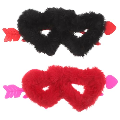 CALLARON 2 Stück Party Sonnenbrillen Herzförmig mit Flauschigem Rahmen Lustige Kostümbrille für Junggesellinnenabschied Halloween Cosplay und Fotorequisiten Leicht und Strapazierfähig für von CALLARON