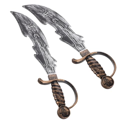 CALLARON 2 Stück Piratenmachete Kid Pirate Sword Cosplay Ritterschwert Halloween-spielzeugschwert Halloween Kostümschwert Römisches Kostüm Requisite Plastik von CALLARON