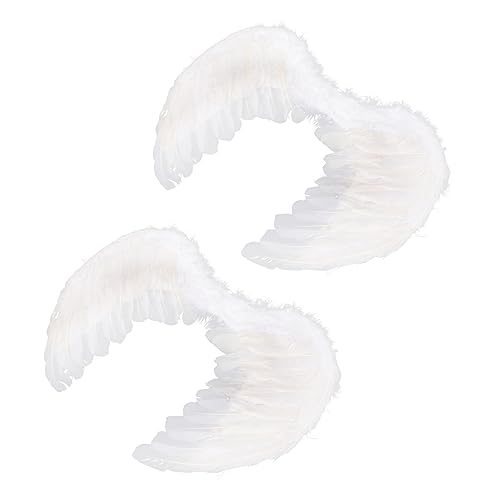 CALLARON 2 Stück Teiliges Flügel Kostüm für Weiße Cosplay Flügel für Karneval Halloween Fasching für Jahre von CALLARON