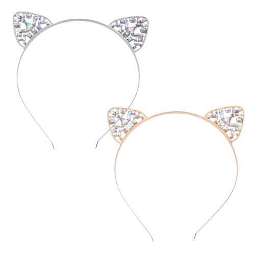 CALLARON 2 Stück Teiliges Katzenohren Haarreif mit Funkelnden Strasssteinen Leichtes Langlebiges Party accessoire für Damen und Mädchen für Karneval Halloween und Kostümpartys CALLARON 2 Stück Teiliges Katzenohren Haarreif mit Funkelnden Strasssteinen Leichtes Langlebiges Party accessoire für Damen und Mädchen für Karneval Halloween und Kostümpartys von CALLARON