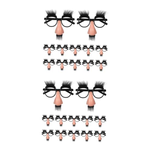 CALLARON 24 Stück Teiliges Große Nase Lustige Brille mit Schnurrbart und Augenbrauen Verkleidung Halloween Partykostüm Zubehör für Erwachsene Spaßbrille CALLARON 24 Stück Teiliges Große Nase Lustige Brille mit Schnurrbart und Augenbrauen Verkleidung Halloween Partykostüm Zubehör für Erwachsene Spaßbrille von CALLARON