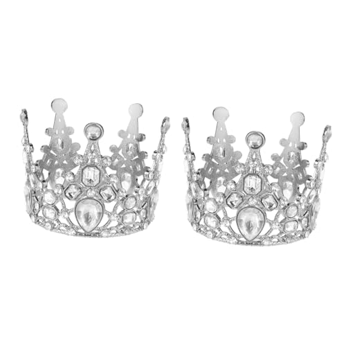 CALLARON 2Stücke Metall Krone Cupcake Topper Für Geburtstagsfeiern Hochzeiten Und Babypartys Vintage Barock Kuchen Dekoration Für Tortenverzierungen von CALLARON