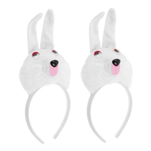 CALLARON 2Stücke Osterhasen Kopfbedeckung Plüsch Rabbit Haarbänder für Ostern und Frühlingsfeiern Weich und Bequem Langlebig und Vielseitig im Styling von CALLARON