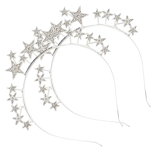 CALLARON 2Stücke Stirnbänder Sternform mit Glitzer Glänzende Haarschmuck für Partys und Festivals Silberfarbenes Haaraccessoire für Kleine CALLARON 2Stücke Stirnbänder Sternform mit Glitzer Glänzende Haarschmuck für Partys und Festivals Silberfarbenes Haaraccessoire für Kleine von CALLARON