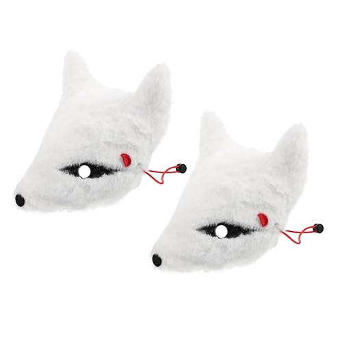 CALLARON 2stücke Halloween Fuchs Plüschmaske Tiermaske Für Kostümpartys Cosplay Und Feierlichkeiten Leicht Und Dekoration Für Halloween Und von CALLARON