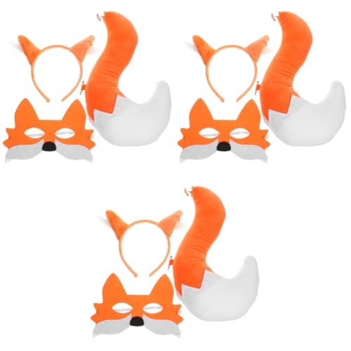CALLARON 3 Sätze Fuchs Kostümset für Teiliges Set mit Maske Ohren und für Halloween und Cosplay für Kostümpartys und Rollenspiele Robustes und Zubehör CALLARON 3 Sätze Fuchs Kostümset für Teiliges Set mit Maske Ohren und für Halloween und Cosplay für Kostümpartys und Rollenspiele Robustes und Zubehör von CALLARON
