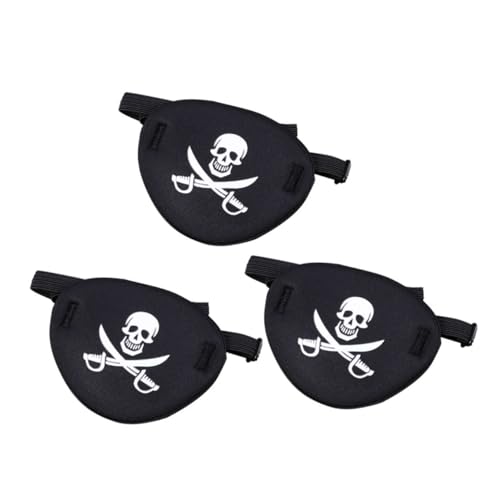 CALLARON 3 Stück Cosplay Piraten Augenklappen Verstellbare Augenmaske für Halloween Party und Fotografie Komfortabel und Leicht für Piratenkostüme und Mottopartys CALLARON 3 Stück Cosplay Piraten Augenklappen Verstellbare Augenmaske für Halloween Party und Fotografie Komfortabel und Leicht für Piratenkostüme und Mottopartys von CALLARON