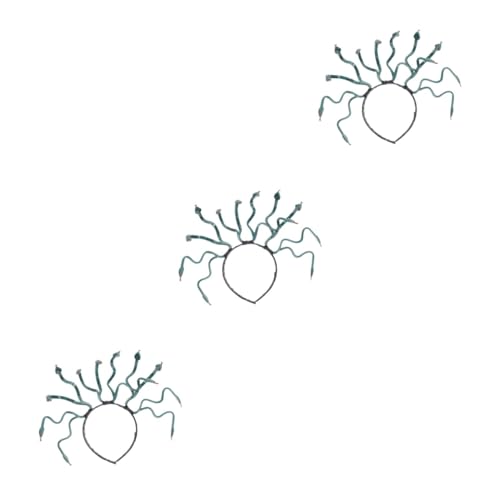CALLARON 3 Stück Halloween Schlangen Stirnband Ägyptischer Medusa Kopfschmuck für Damen und Mädchen Stabiler Rahmen Party und Kostümzubehör für Fasching und Halloween Feiern von CALLARON