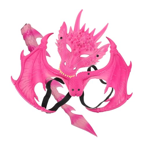 CALLARON 3 Stück Teiliges Dragon Cosplay Set Halloween Verkleidung mit Flügeln und Maske Realistisches Drachenkostüm für Rollenspiele Familienfeiern und Schulaufführungen von CALLARON