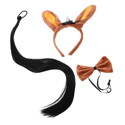 CALLARON 3 Stück Teiliges Halloween Kostümzubehör Set mit Ohren Stirnband und Fliege für Tier Rollenspiele Geburtstagsfeiern und Weihnachten CALLARON 3 Stück Teiliges Halloween Kostümzubehör Set mit Ohren Stirnband und Fliege für Tier Rollenspiele Geburtstagsfeiern und Weihnachten von CALLARON