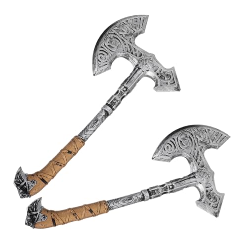 CALLARON 4 STÜCKE Fake Halloween Axe Leichte Cosplay für Geeignet für Piraten und Kostüme Requisiten für Halloween und Maskeraden von CALLARON