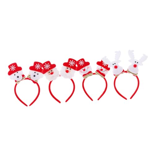 CALLARON 4 Stück Leuchtendes Teiliges Weihnachts Stirnband mit Schneemann Rentier Bär und Weihnachtsmann Langlebiges Komfortables Xmas Haaraccessoire für Erwachsene und Festliche von CALLARON