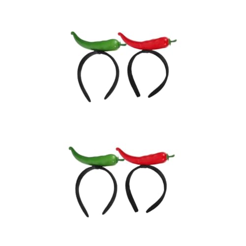 CALLARON 4 Stück Lustiges Teiliges Haarband mit Paprika Süßes Stirnband für Kostümparty Festival und Halloween Geeignet für Erwachsene und Strapazierfähiges Material Perfektes von CALLARON