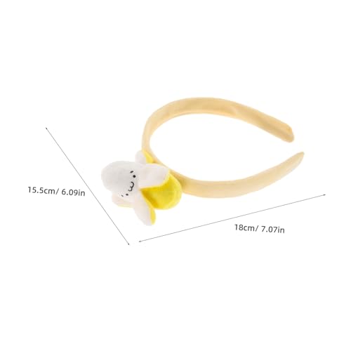 CALLARON 4 Stück Plüsch Bananen Haarband Weiches Tropisches Stirnband für Halloween Weihnachtsfest Spa Party Lustiges Frucht-design Bequemes Haarschutz-accessoire für Festival Cosplay und von CALLARON